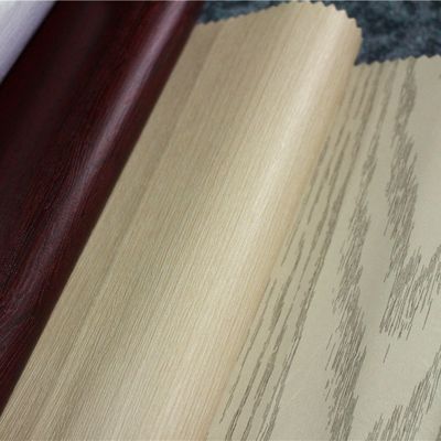 مبلمان تجدید چوب دانه فیلم خود چسبنده کاغذ تماس رول 0.08mm-0.15mm